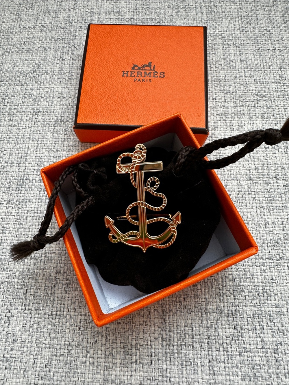 Hermes Ancre Marine scarf 70 ring